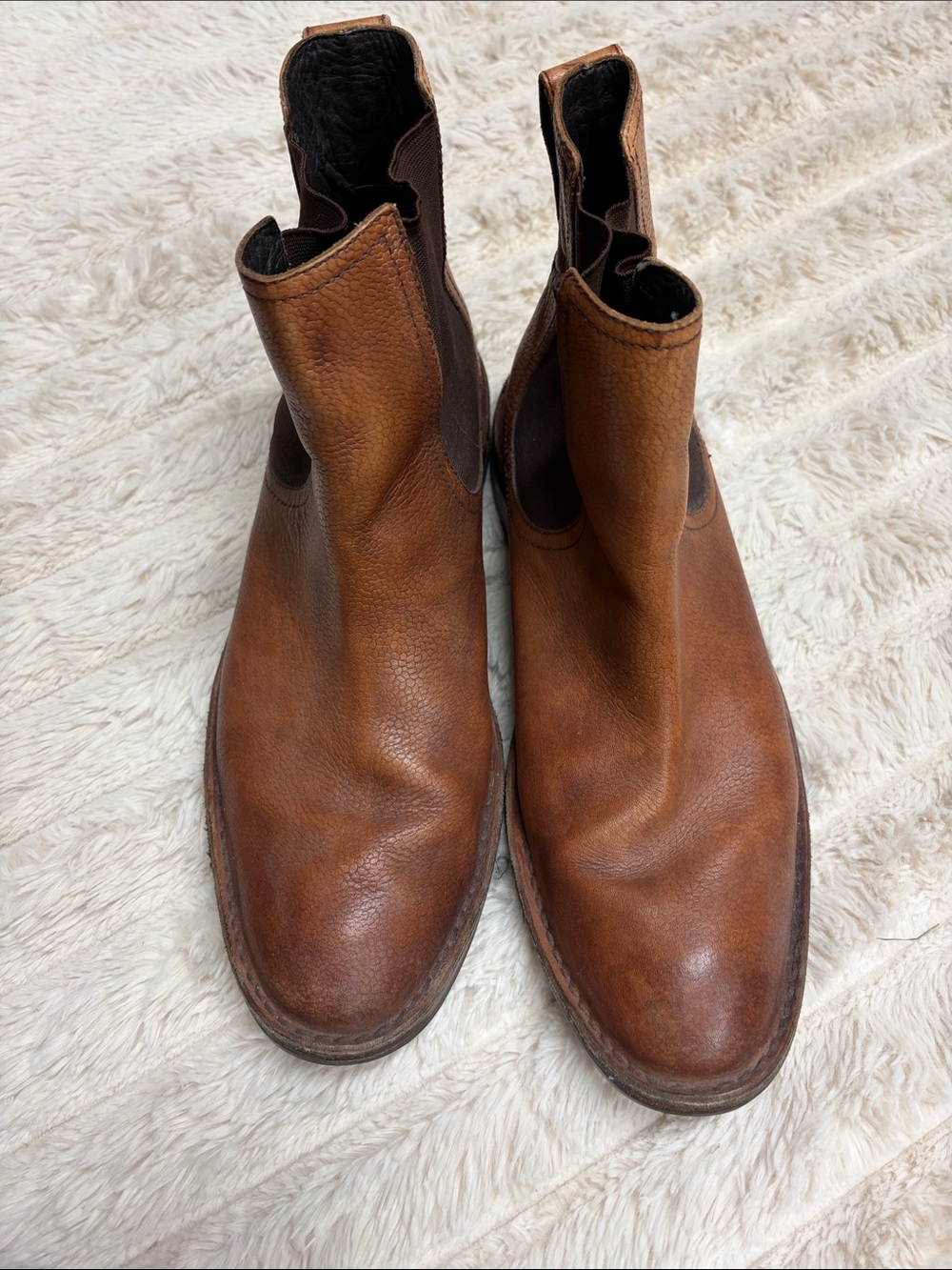Men's Nike air Brown Leather Chelsea Boots - Classic Pull-On Style